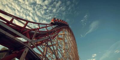 Generatroller coaster against the sky ive AI photo