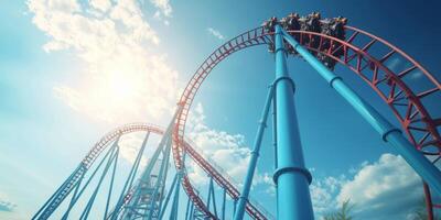 Generatroller coaster against the sky ive AI photo