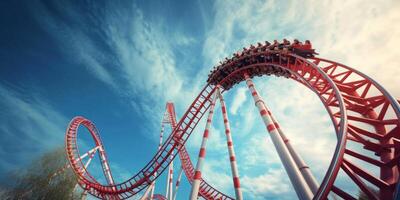 Generatroller coaster against the sky ive AI photo