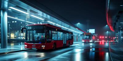 public transport bus at a stop photo