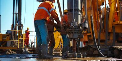 drillers drilling a well photo