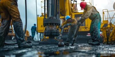 drillers drilling a well photo