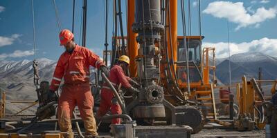 drillers drilling a well photo