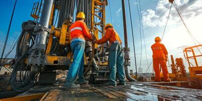 drillers drilling a well photo