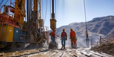 drillers drilling a well photo