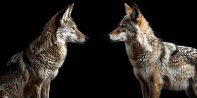 coyotes outdoors in the wild photo