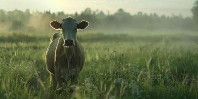 cow in the pasture photo