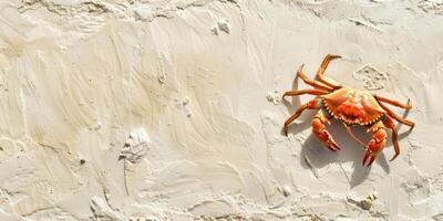 crab on the sand on the shore photo