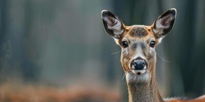 deer in the forest wildlife photo