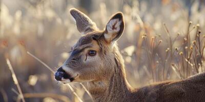 deer in the forest wildlife photo