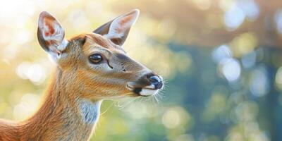 deer in the forest wildlife photo