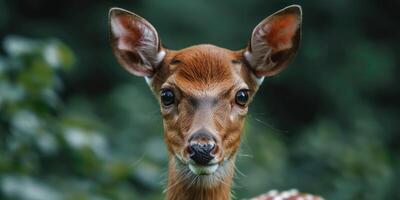 deer in the forest wildlife photo