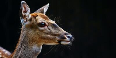 deer in the forest wildlife photo