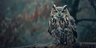 Owl on a branch tive photo