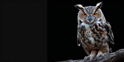 Owl on a branch tive photo