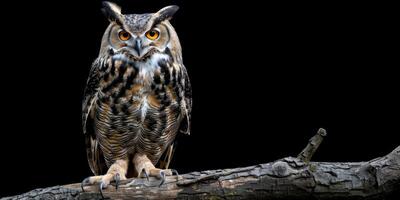 Owl on a branch tive photo