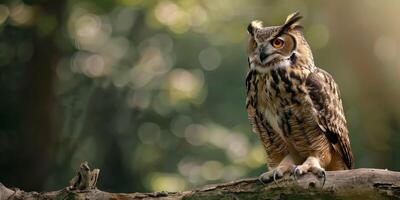Owl on a branch tive photo