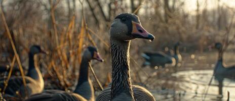 wild geese in the wild photo