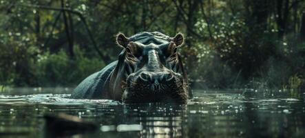 Hippopotamus in the wild photo