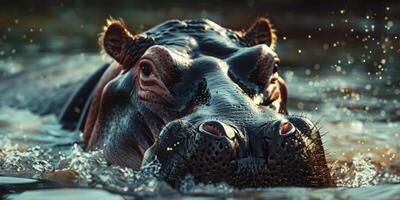 Hippopotamus in the wild photo