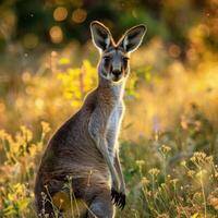 kangaroo in the forest photo