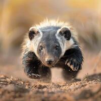 honey badger in the forest wildlife photo