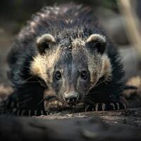 honey badger in the forest wildlife photo