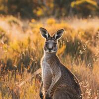 kangaroo in the forest photo