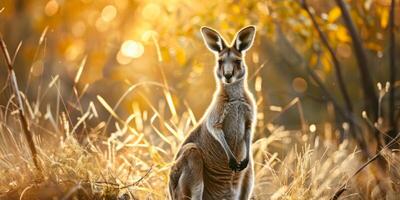 kangaroo in the forest photo