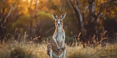 kangaroo in the forest photo