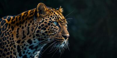 leopard on blurred background wildlife photo