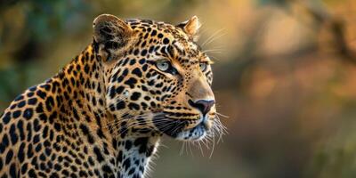 leopard on blurred background wildlife photo