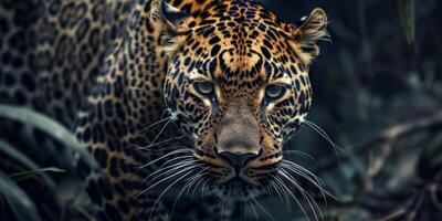 leopard on blurred background wildlife photo