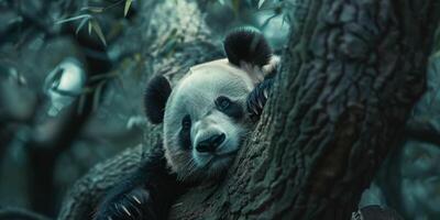 Panda in the forest wild nature photo