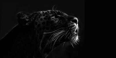 panther on blurred background wildlife photo