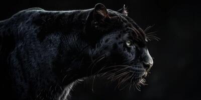 panther on blurred background wildlife photo