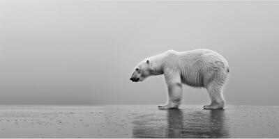 polar bear in the wild photo