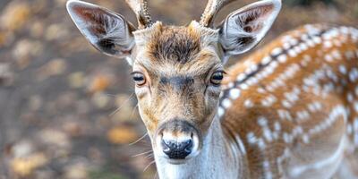 hueva ciervo en borroso antecedentes fauna silvestre foto