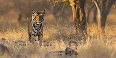 tiger on blurred background wildlife photo