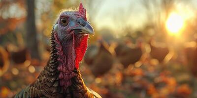 turkeys on the farm photo