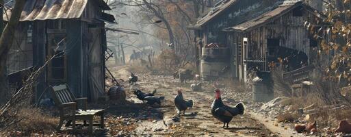 turkeys on the farm photo