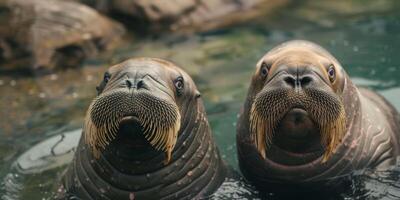 walruses in the wild photo