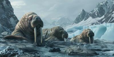 walruses in the wild photo