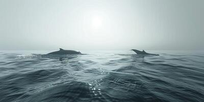 whales in the ocean wildlife photo