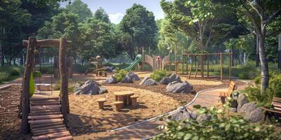 empty summer playground photo
