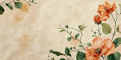 Abstract Botanical Florals background pattern photo