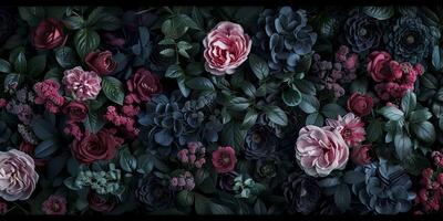 Abstract Botanical Florals background pattern photo