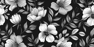 Abstract Botanical Florals background pattern photo