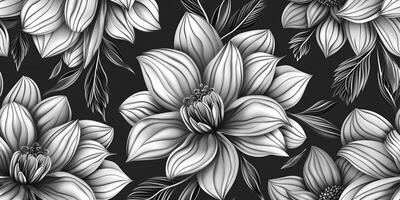 Abstract Botanical Florals background pattern photo