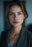 businesswoman in office portrait photo